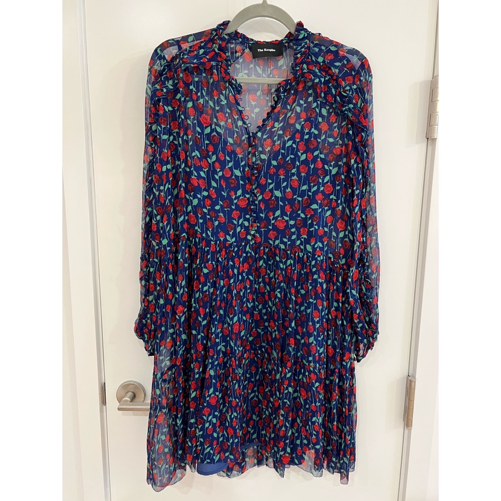 The Kooples Rosa Rosa Floral-Print Shift Dress, Size 2